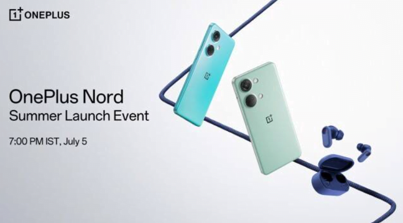 OnePlus to unveil the Nord three 5G phone on the Nord summer time launch occasion on July five; the Nord CE3 5G and Nord Buds 2r to be released as well